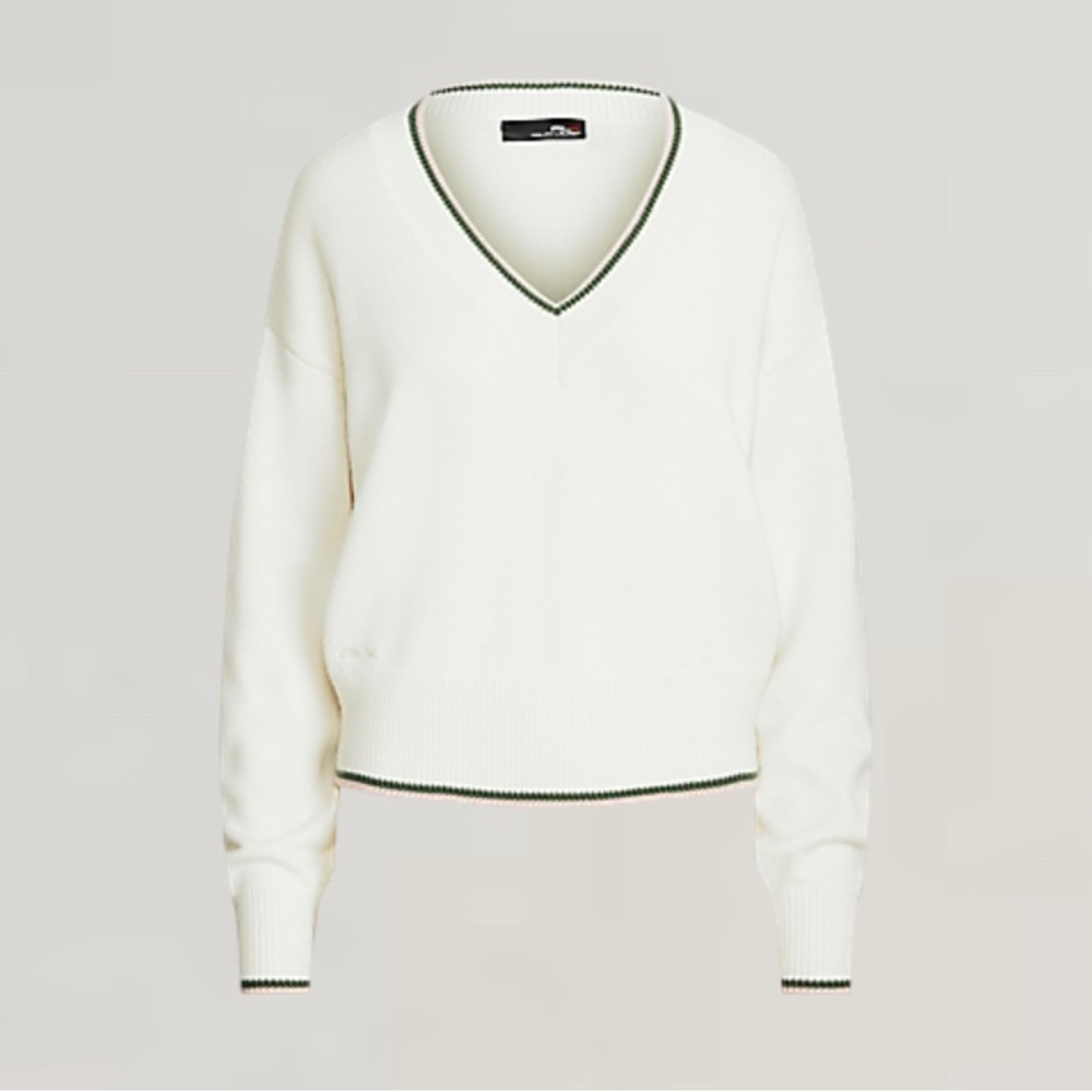 RLX Polo Ralph Lauren Wool Blend Performance Cricket V-Neck Sweater - size large